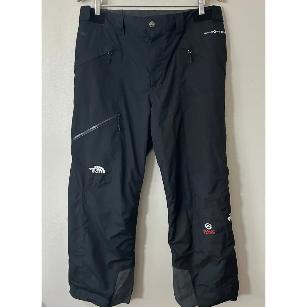 The North Face Summit Series Ski Pants Mens L Black HyVent RECCO Waterproof Snow